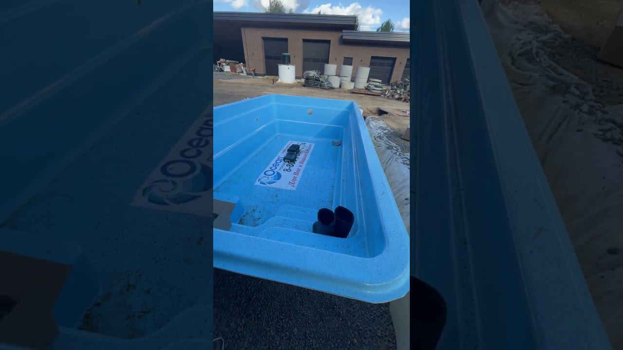 Установка композитного бассейна 