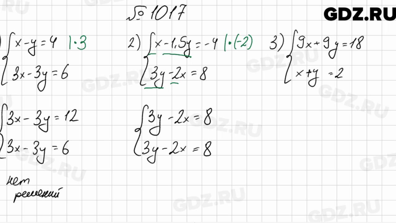 № 1017 - Алгебра 7 класс Мерзляк смотреть онлайн