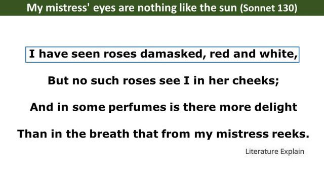 Sonnet 130 by William Shakespeare Summary In Hindi - My Mistress Eyes are Nothing like the Sun ❤️ смотреть онлайн