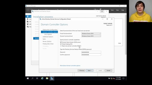 Установка Active Directory Domain Services на Windows Server 2019 - Вальдемарыч смотреть онлайн