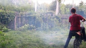 Самодельный мопед из бензопилы УРАЛ , Стант .