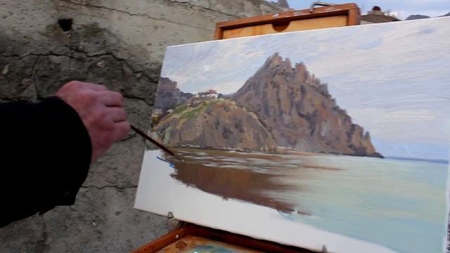Пленэр. Художник Артём Пучков. Кара-Даг. смотреть онлайн
