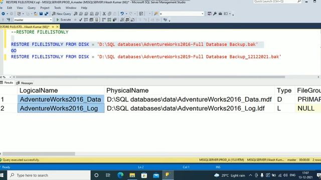 How do you find how many files are there in SQL backup files ? смотреть онлайн