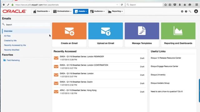 Oracle Eloqua - New User Experience Overview смотреть онлайн