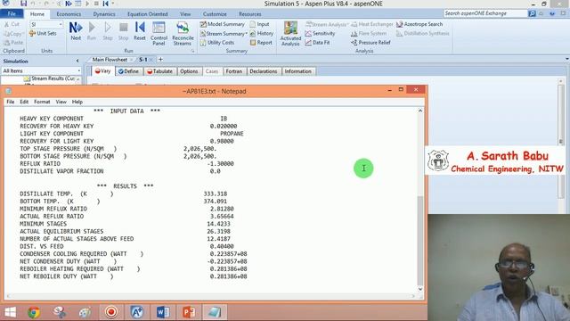 Lecture 30: Simulation of Radfrac Fine tuning Design of Distillation Column in Aspen смотреть онлайн
