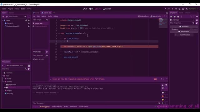 making a 2d platformer in Godot 4 part 1 basic movement. смотреть онлайн