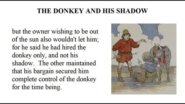 The Donkey and His Shadow Audiobook with Text | Aesop's Fables | Learn English смотреть онлайн