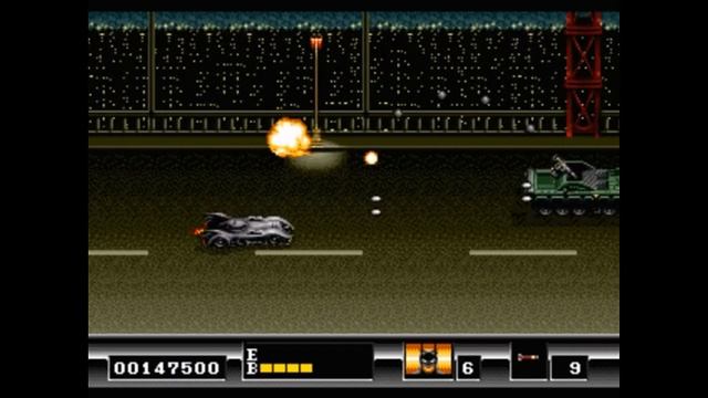 Sega Mega Drive 2 (Smd) 16-bit Batman Level 4 Gotham City Street Auto