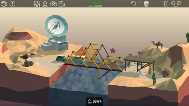 Прохождение игры Poly Bridge (Застрял на уровне в конце видео) [ Пустынные дюны ] #6 смотреть онлайн