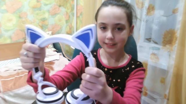 обзор наушников с кошачьими ушками! смотреть онлайн