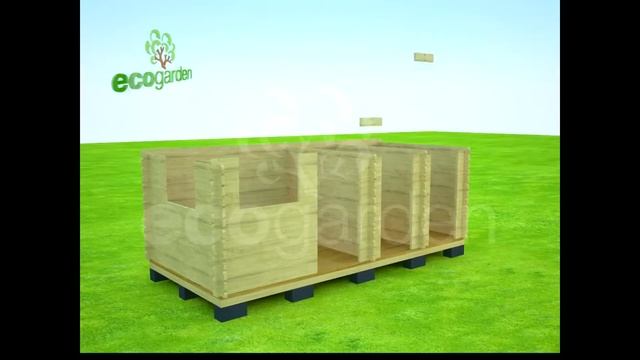 ЭКОГАРДЕН.РФ - Садовый домик (5.5х2.5 м.) Сборка домика смотреть онлайн