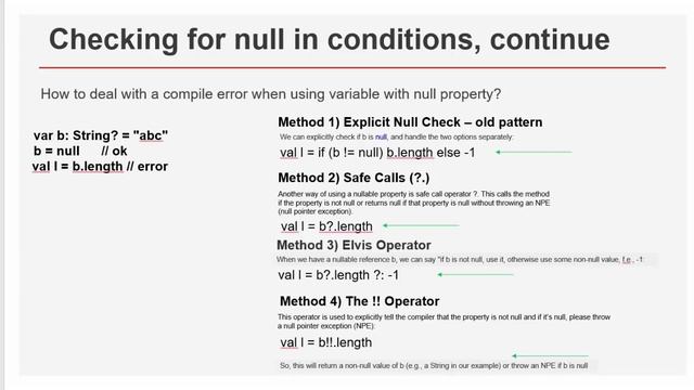 Kotlin Null Safe Operators смотреть онлайн