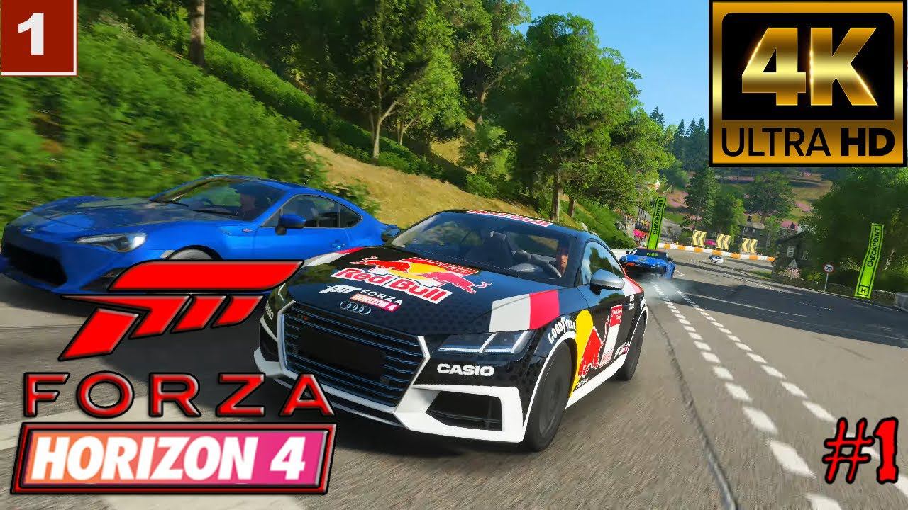4К Forza Horizon 4 gameplay Часть 1 Начало смотреть онлайн