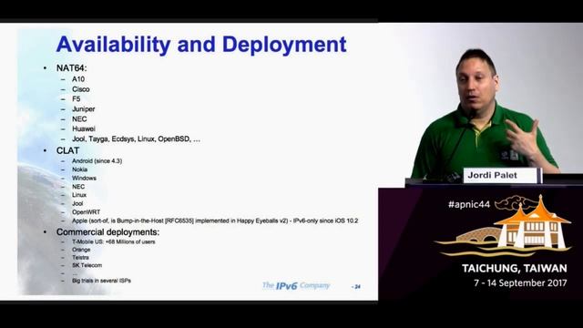 APNIC44 - IPv6 for Mobile Networks Tutorial смотреть онлайн
