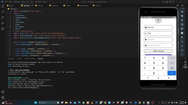 React Native Chat Application | Sign Up Process смотреть онлайн
