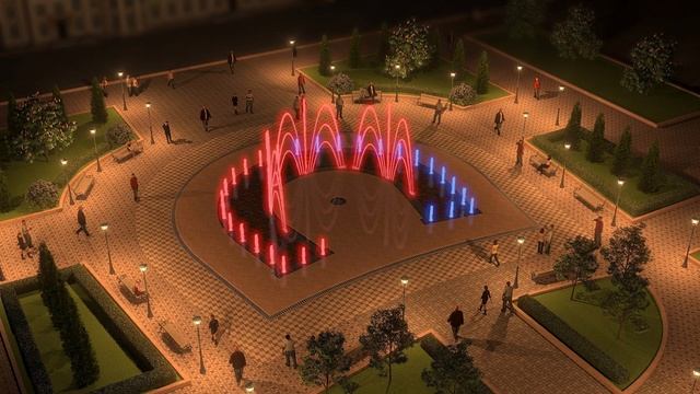 Соликамск Проект фонтана в центре города в виде буквы С или Подковы