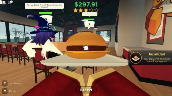 playing roblox burger game!