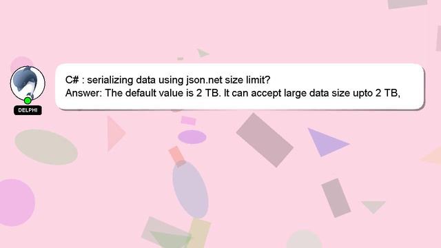 C# : serializing data using json.net size limit? смотреть онлайн