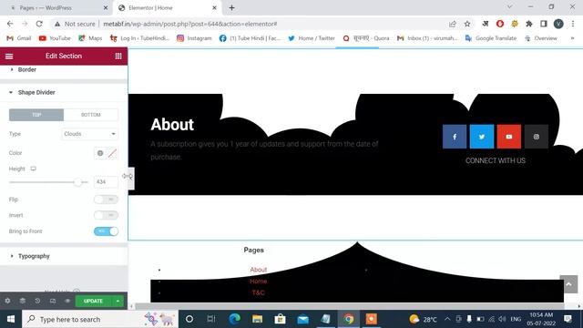 How To Use Shape Divider Function In WordPress Elementor HIndi | Elementor Tutorial Hindi смотреть онлайн