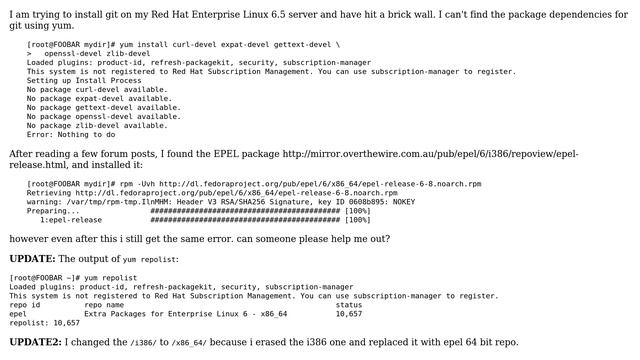 No package \* available. cannot install git through yum смотреть онлайн