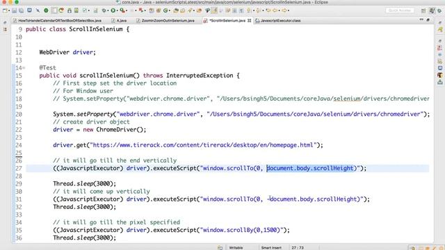 ScrollInSelenium Using JavaScriptExecutor смотреть онлайн