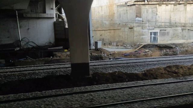 МЦД-4 Вид от станции МЦК Деловой центр в сторону станции Лужники. 03.08.23 4K смотреть онлайн
