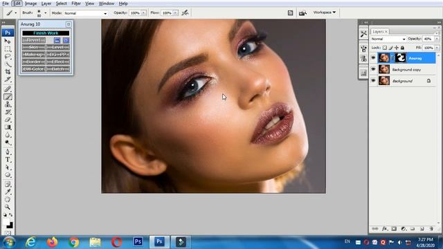 Photoshop cs3 & anurag 10 skin retouching ||part-2|| смотреть онлайн