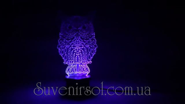 3D ночник Сова смотреть онлайн