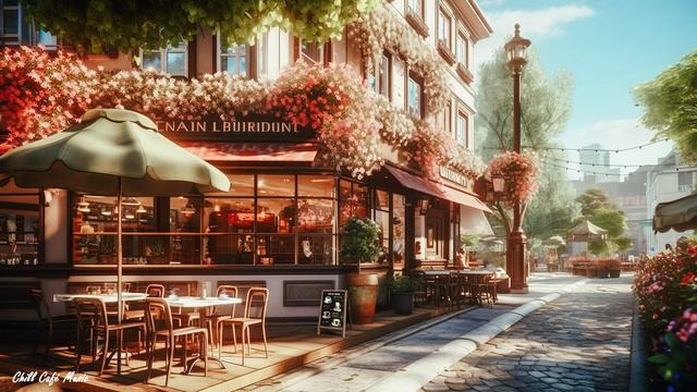 Paris Cafe Ambience with Sweet Bossa Nova Piano Music for Relax | Jazz Instrumental смотреть онлайн