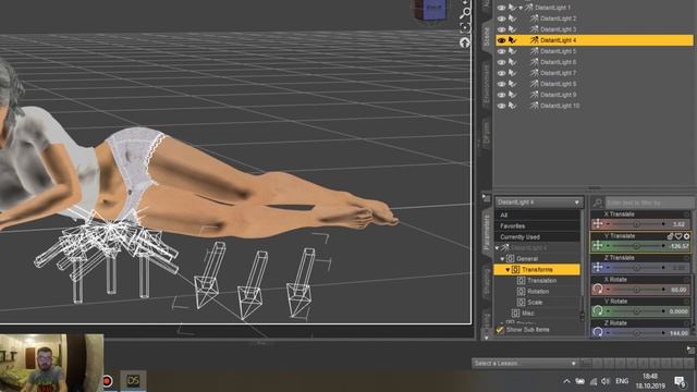 Настройка света. Daz Studio 3D. смотреть онлайн