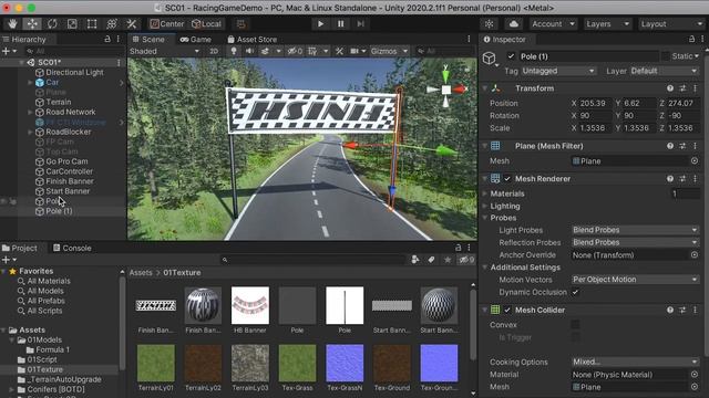 Double Sided Shader in Unity 3D. Create Text on Screen with Canvas. Car Racing Game Lesson3 смотреть онлайн