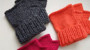 Детские митенки спицами