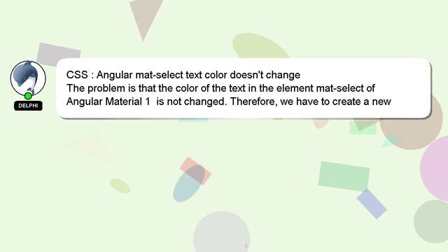 CSS : Angular mat-select text color doesn't change смотреть онлайн
