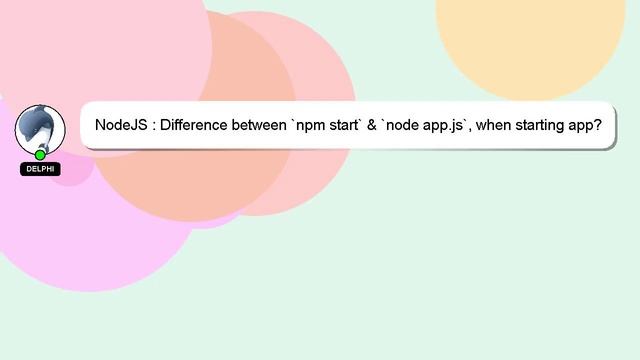 NodeJS : Difference between `npm start` & `node app.js`, when starting app? смотреть онлайн