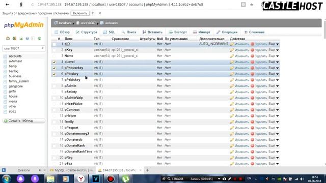 Оптимизация базы данных MySQL на платном хостинге CastleHOST смотреть онлайн