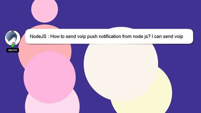 NodeJS : How to send voip push notification from node js? I can send voip push from curl but not no смотреть онлайн