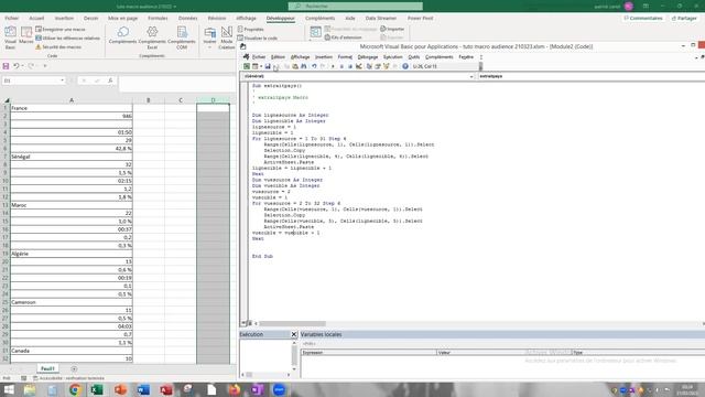 Excel macro suite FOR NEXT STEP plus graphique/ Excel macro suite FOR NEXT STEP plus chart смотреть онлайн