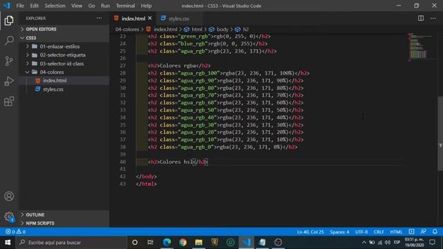 CSS 3 - Colores rgb y hsl смотреть онлайн