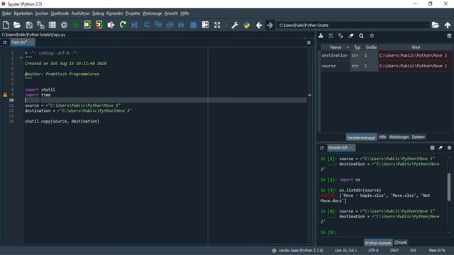 Datei kopieren / Versionierung / Historisierung mit Python (Python Tutorial deutsch) смотреть онлайн