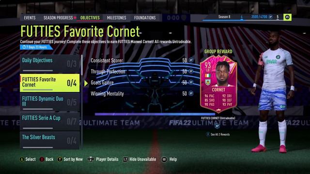 FUTTIES Favourite Cornet 93 Objectives FIFA 22 смотреть онлайн
