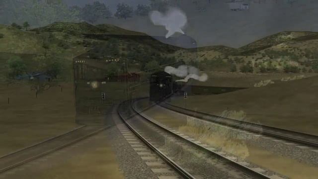 Open Rails (MSTS successor) Vintage Trains over Tehachapi Pass Route II смотреть онлайн