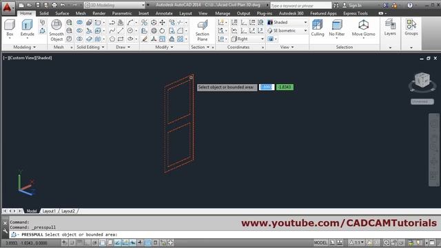 AutoCAD 3D House Modeling Tutorial Beginner Basic - 2 смотреть онлайн