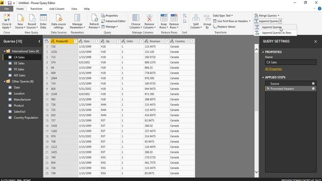 How to Append Queries or Tables in Power BI смотреть онлайн