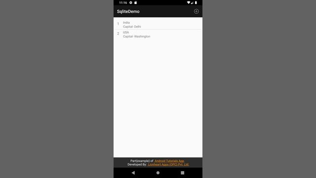 Android Sqlite Demo App смотреть онлайн