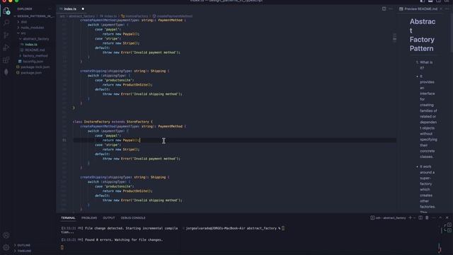 Abstract Factory Pattern (using TypeScript) смотреть онлайн