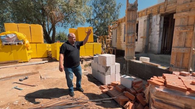 Строительство дома из газобетона. Этап - МОНОЛИТНОЕ ПЕРЕКРЫТИЕ, ВТОРОЙ ЭТАЖ И ДЕРЕВЯННОЕ ПЕРЕКРЫТИЕ смотреть онлайн