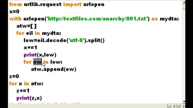 Open URLs with Python: grab,display data смотреть онлайн