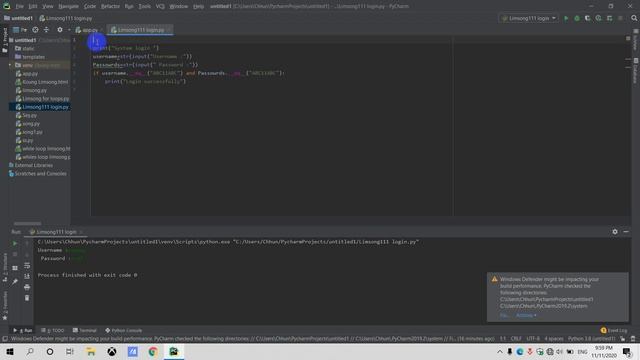 System login pycharm смотреть онлайн