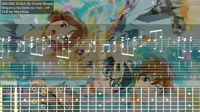 [TAB/TUTORIAL] HIKARU NARA Full - TAB