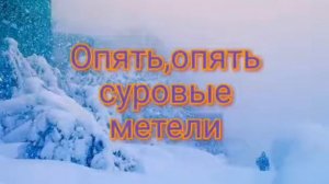 Опять опять суровые метели,опять опять по жизни замело
